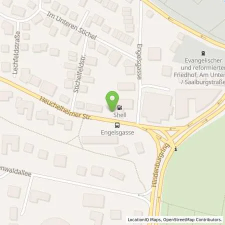 Standortübersicht der Tankstelle Shell Bad Homburg Heuchelheimer Str. 2-6 in 61348 Bad Homburg