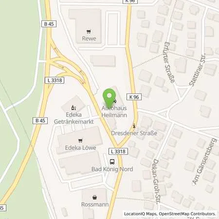 Standortübersicht der Tankstelle Esso Tankstelle in 64732 BAD KOENIG