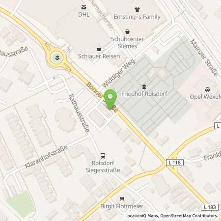 Standortübersicht der Tankstelle TotalEnergies Bornheim in 53332 Bornheim