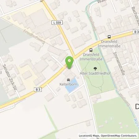 Standortübersicht der Tankstelle VR-Bank in Südniedersachsen eG in 37127 Dransfeld