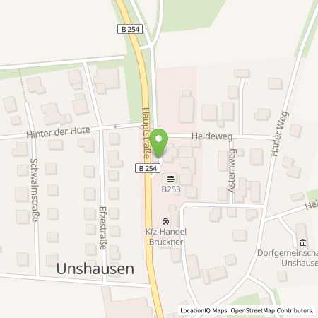 Standortübersicht der Benzin-Super-Diesel Tankstelle: Andreas Slany in 34590, Wabern