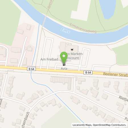 Standortübersicht der Benzin-Super-Diesel Tankstelle: Fricke in 48231, Warendorf
