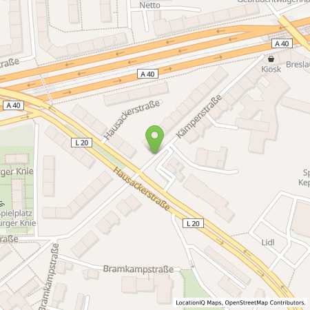 Standortübersicht der Benzin-Super-Diesel Tankstelle: Shell Essen Hausacker/Ecke Kaempenstr.  in 45147, Essen