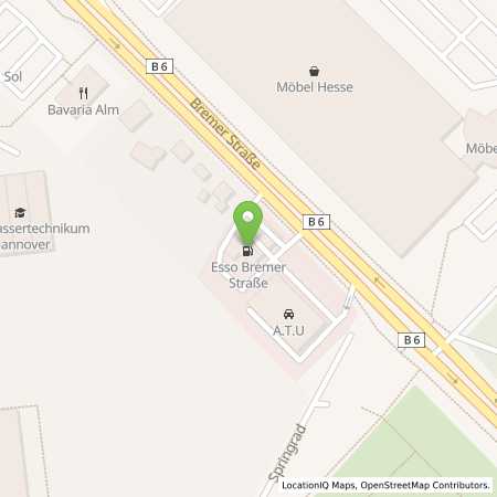 Standortübersicht der Benzin-Super-Diesel Tankstelle: Esso Tankstelle in 30827, GARBSEN