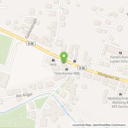 Standortübersicht der Tankstelle AVIA Tankstelle in 07422 Bad Blankenburg