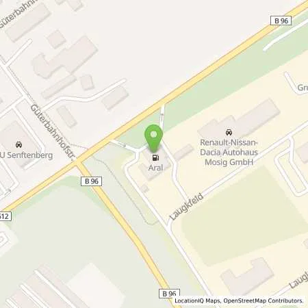 Standortübersicht der Tankstelle Aral Tankstelle in 01968 Senftenberg
