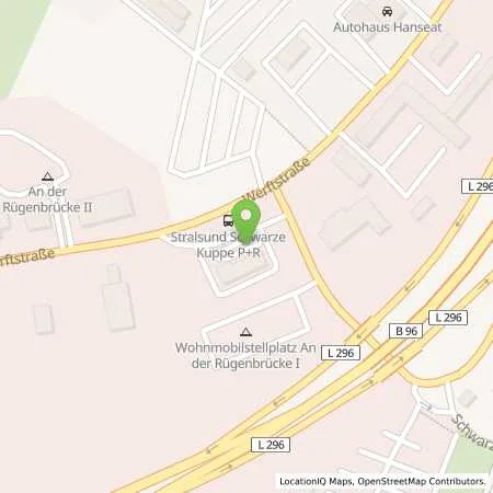 Standortübersicht der Tankstelle TotalEnergies Stralsund in 18439 Stralsund