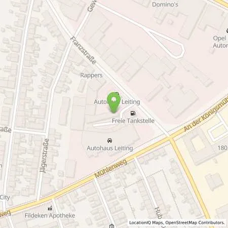 Standortübersicht der Tankstelle Freie Tankstelle Bißlich in 46395 Bocholt