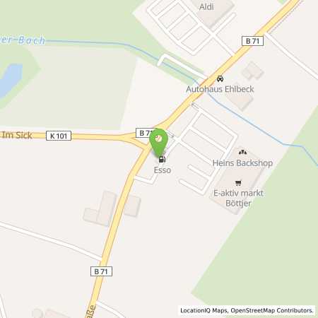 Standortübersicht der Benzin-Super-Diesel Tankstelle: Esso Tankstelle in 27446, SELSINGEN