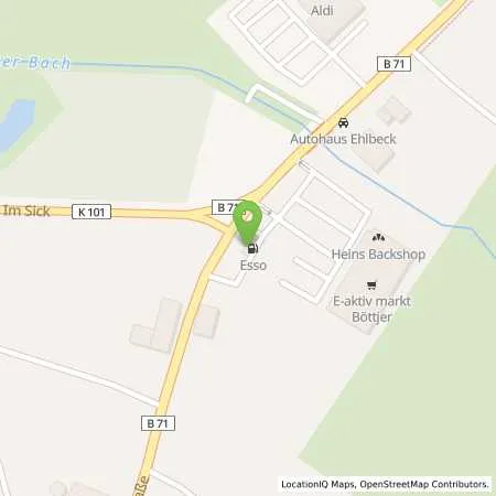 Standortübersicht der Tankstelle Esso Tankstelle in 27446 SELSINGEN