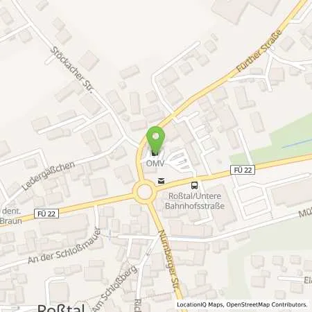 Standortübersicht der Tankstelle Roßtal Fürther Str. 2 in 90574 Roßtal