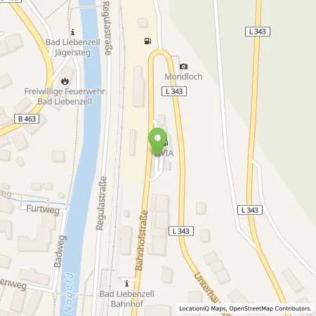 Standortübersicht der Tankstelle Peter Mosdorf in 75378 Bad Liebenzell