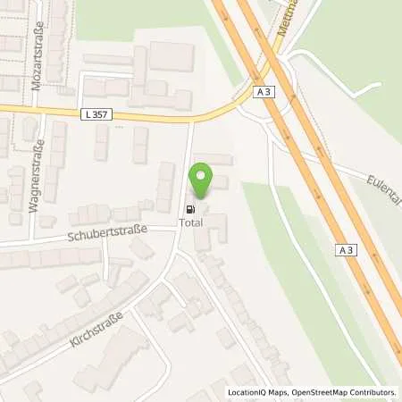 Standortübersicht der Tankstelle TotalEnergies Erkrath in 40699 Erkrath