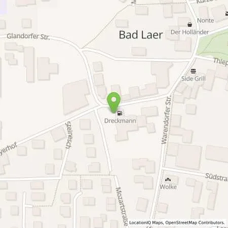 Standortübersicht der Tankstelle Dreckmann GmbH in 49196 Bad Laer