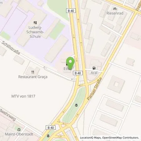 Standortübersicht der Tankstelle Esso Tankstelle in 55131 MAINZ