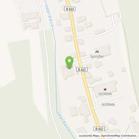 Standortübersicht der Tankstelle Freie Tankstelle Tiefenstein e.K. in 55743 Idar-Oberstein