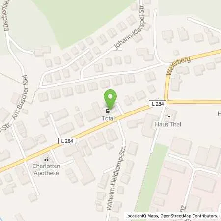 Standortübersicht der Tankstelle TotalEnergies Overath in 51491 Overath