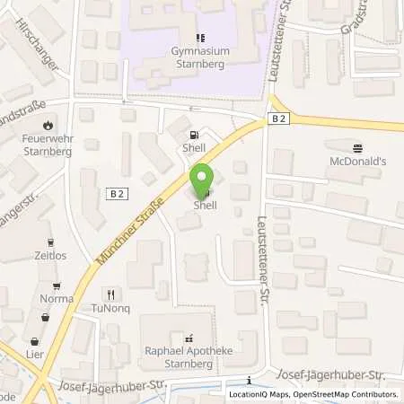 Standortübersicht der Tankstelle Shell Starnberg Muenchner Str. 8 in 82319 Starnberg