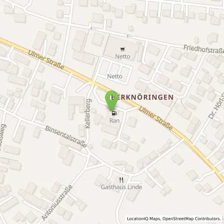 Standortübersicht der Tankstelle RAN Station in 89331 Burgau