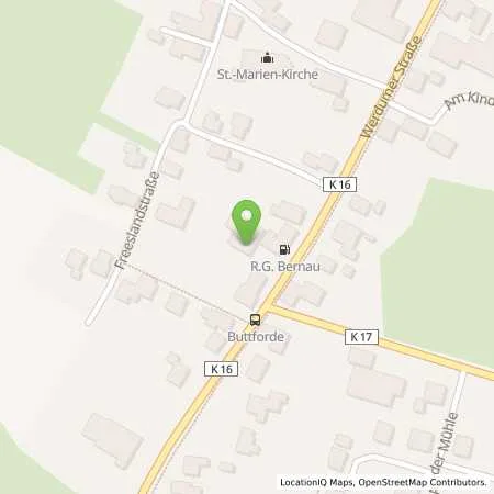 Standortübersicht der Tankstelle AVIA Tankstelle in 26409 Wittmund (Buttforde)