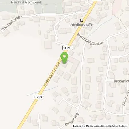 Standortübersicht der Tankstelle Shell Gschwend Gmuender Str. 43 in 74417 Gschwend