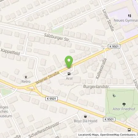 Standortübersicht der Tankstelle Aral Tankstelle in 70469 Stuttgart