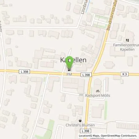 Standortübersicht der Tankstelle PM in 47447 Moers (Kapellen)
