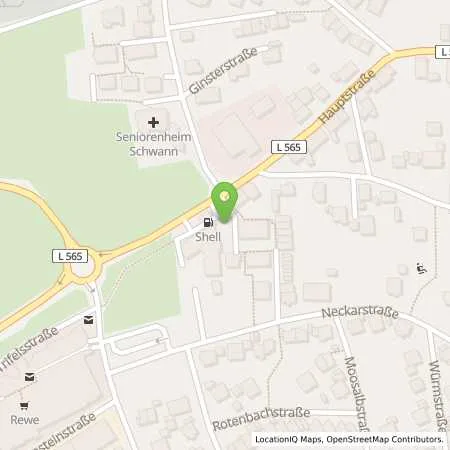 Standortübersicht der Tankstelle Shell Straubenhardt Hauptstr. 147 in 75334 Straubenhardt