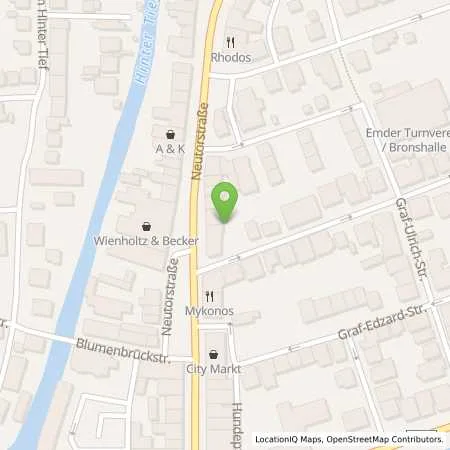 Standortübersicht der Tankstelle Emden I in 26721 Emden