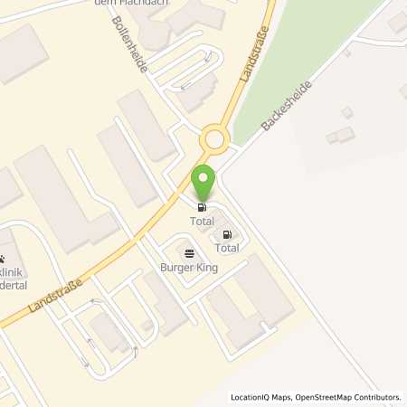 Standortübersicht der Benzin-Super-Diesel Tankstelle: TotalEnergies Haan in 42781, Haan