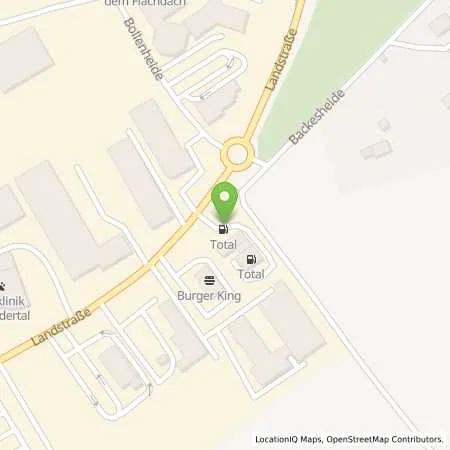 Standortübersicht der Tankstelle TotalEnergies Haan in 42781 Haan