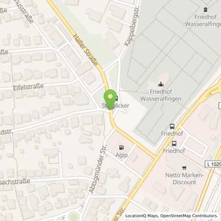 Standortübersicht der Tankstelle AALEN - ABTSGMUENDER STRASSE 20 in 73433 Aalen