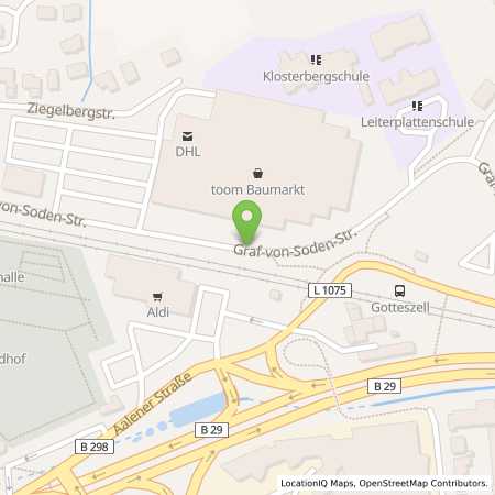Standortübersicht der Benzin-Super-Diesel Tankstelle: Marktkaufstation Schwäbisch-Gmünd in 73527, Schwäbisch-Gmünd