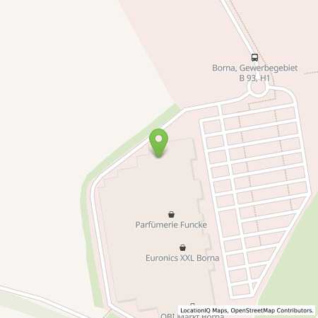 Standortübersicht der Benzin-Super-Diesel Tankstelle: Supermarkt Borna in 04552, Borna