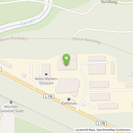 Standortübersicht der Benzin-Super-Diesel Tankstelle: RWG TS Mücheln in 06249, Mücheln