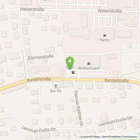 Standortübersicht der Tankstelle Shell Ansbach Bandelstr. 21 in 91522 Ansbach