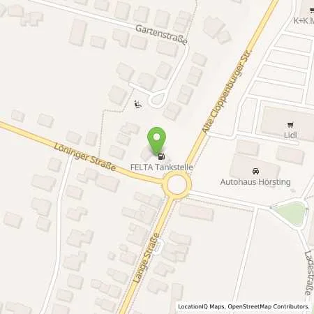 Standortübersicht der Tankstelle St. Feldhaus in 49624 Löningen