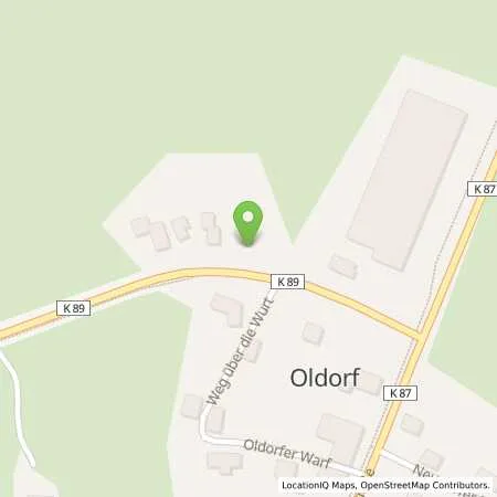 Standortübersicht der Tankstelle AGRAVIS Ems-Jade GmbH in 26434 Wangerland Oldorf