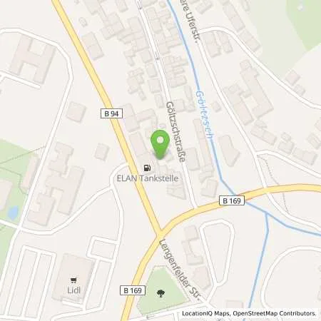 Standortübersicht der Tankstelle Elan Rodewisch in 08228 Rodewisch