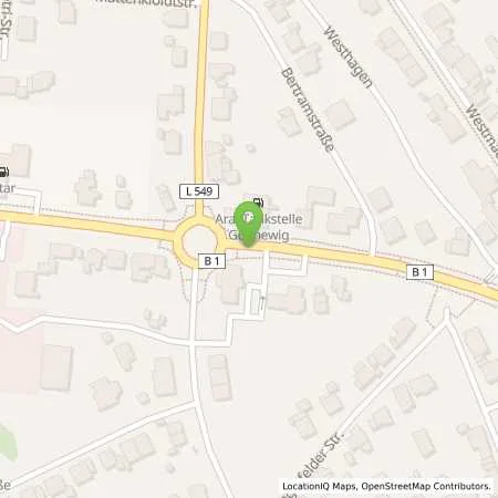 Standortübersicht der Tankstelle Aral Tankstelle in 59590 Geseke