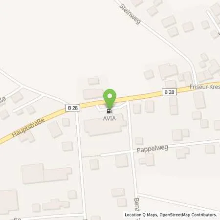 Standortübersicht der Tankstelle AVIA Tankstelle in 72184 Eutingen