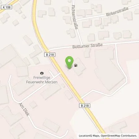 Standortübersicht der Tankstelle Freie Tankstelle in 49586 Merzen