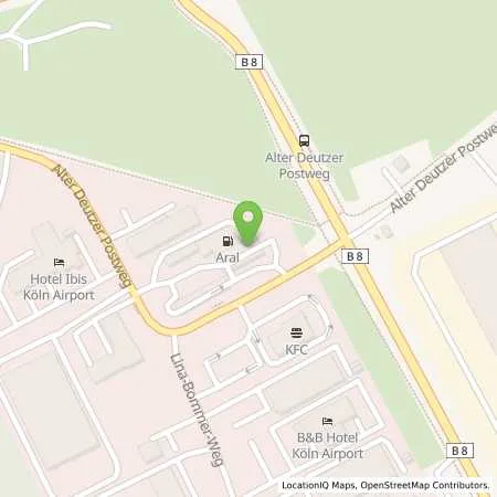 Standortübersicht der Tankstelle Aral Tankstelle in 51149 Köln
