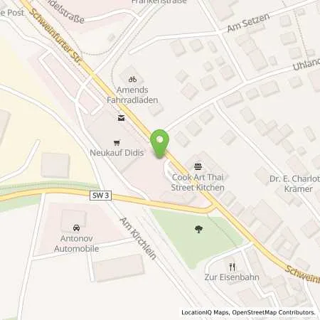 Standortübersicht der Tankstelle Shell Gochsheim Schweinfurter Str. 85 in 97469 Gochsheim