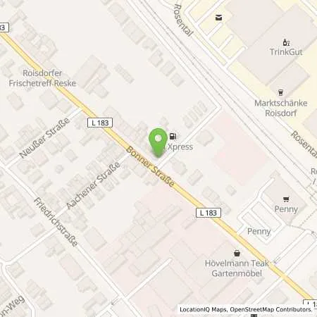 Standortübersicht der Tankstelle Knauber Mineralöl GmbH & Co.KG in 53332 Bornheim