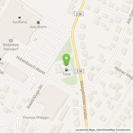 Standortübersicht der Tankstelle TotalEnergies Dresden-Weixdorf in 01108 Dresden (Weixdorf)