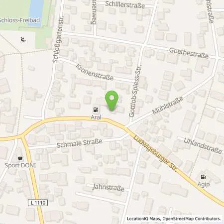 Standortübersicht der Tankstelle Aral Tankstelle in 74343 Sachsenheim