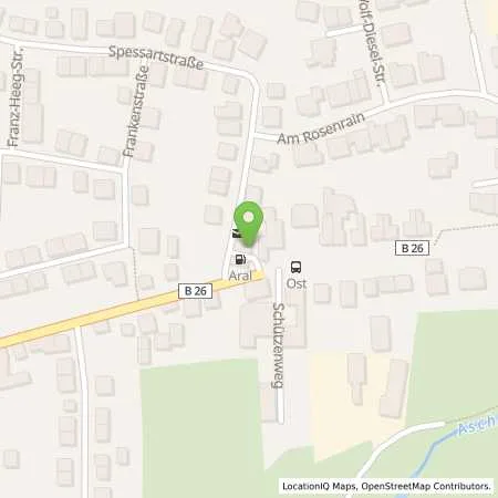 Standortübersicht der Tankstelle Aral Tankstelle in 63768 Hösbach