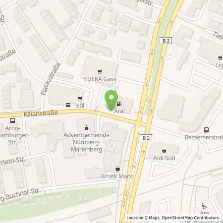 Standortübersicht der Tankstelle Aral Tankstelle in 90411 Nürnberg