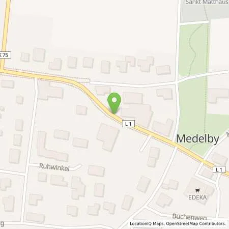 Standortübersicht der Tankstelle team Tankautomat Medelby in 24994 Medelby